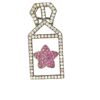 Beautiful 18K White Gold Pendant with Pink Ruby and Diamond